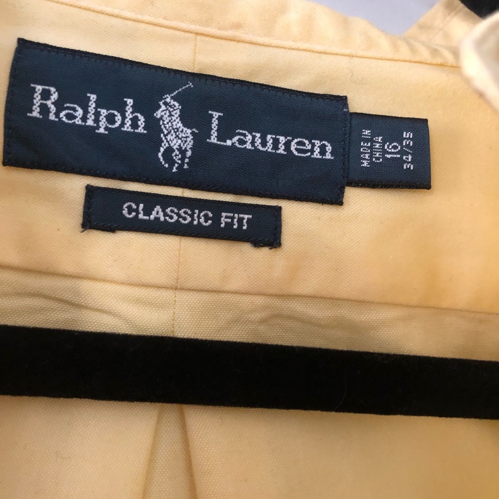 🆕 NWOT YELLOW RALPH LAUREN CLASSIC FIT BUTTONDOWN - Picture 4 of 7